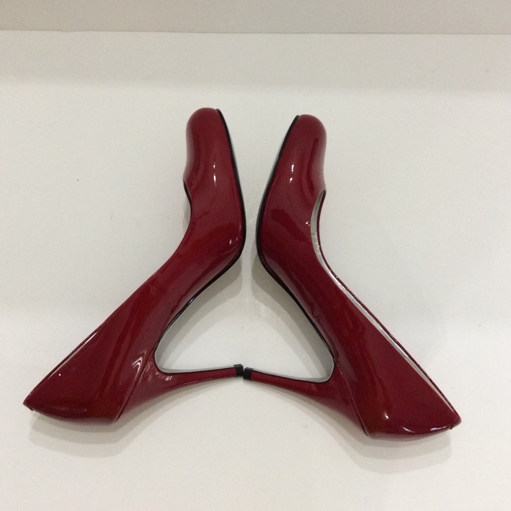 JESSICA SIMPSON Dark Red Patent Leather Pumps 8 - Picture 3 of 8